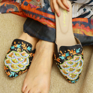Step in Style: Embroidered Mules For Women
